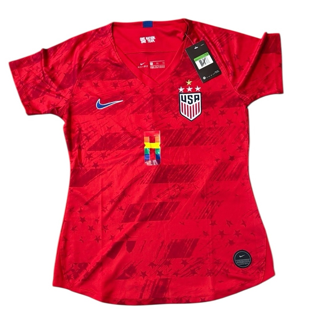 NWT Team USA Soccer‎ Women's Size XL Red Nike Dri-Fit Breathe Jersey
